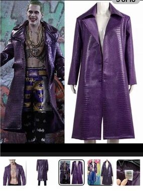 Joker Suicide Squad SMALL
Purple Jacket Trench Coat
Cosplay Jared Leto Crocodile
